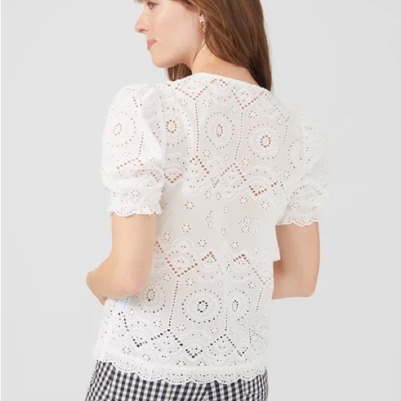J.McLaughlin eyelet top - Picture 2 of 7
